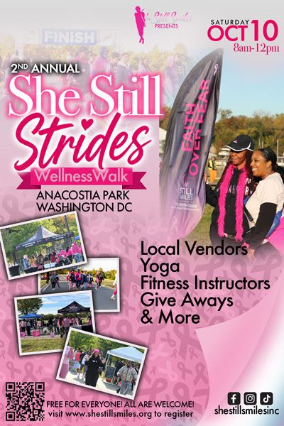 She Still Strides Wellness Walk 2026 flyer