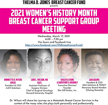 2021 Women's History Month Breast Cancer Support Group Meeting